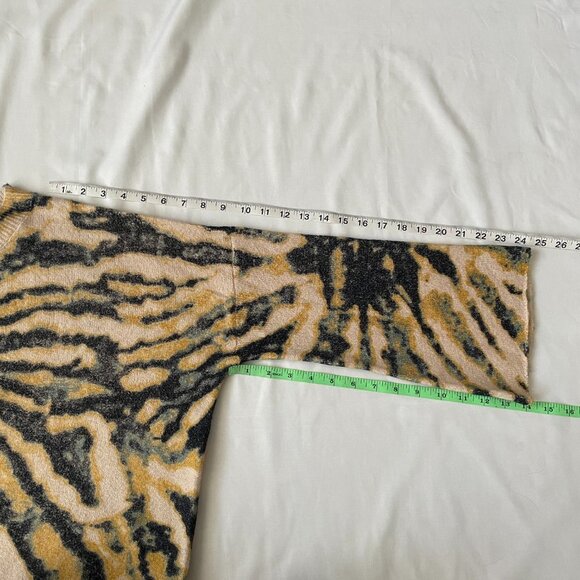 Gilded Intent Women's Oversize Sweater yellow/black tie dye Bell Sleeve Size S - Picture 6 of 7